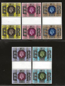 GREAT BRITAIN SC# 810-14   GUTTER PAIRS  FVF/MNH 1977