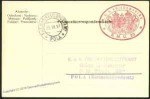 Austria KuK Navy U-Boot SMU22 Submarine FP 35101