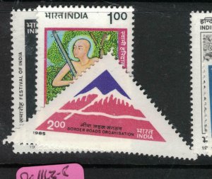 India SC 1163-5 MNH (10dxv)