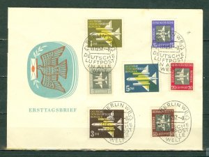 GERMANY DDR  1957 AIR#C1-C7 FDC...CACHET