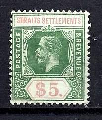 Straits Settlement Scott #201 light green, NH (see note)