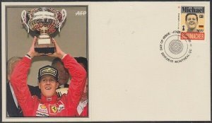 CANADA # 2996.8 - FORMULA 1 SCHUMACHER  POSTAGE STAMP on FIRST DAY COVER #8