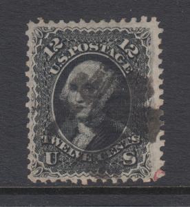 US Sc 90 used 1868 12c Washington E Grill, Crossroads Fancy Cancel, Scarce