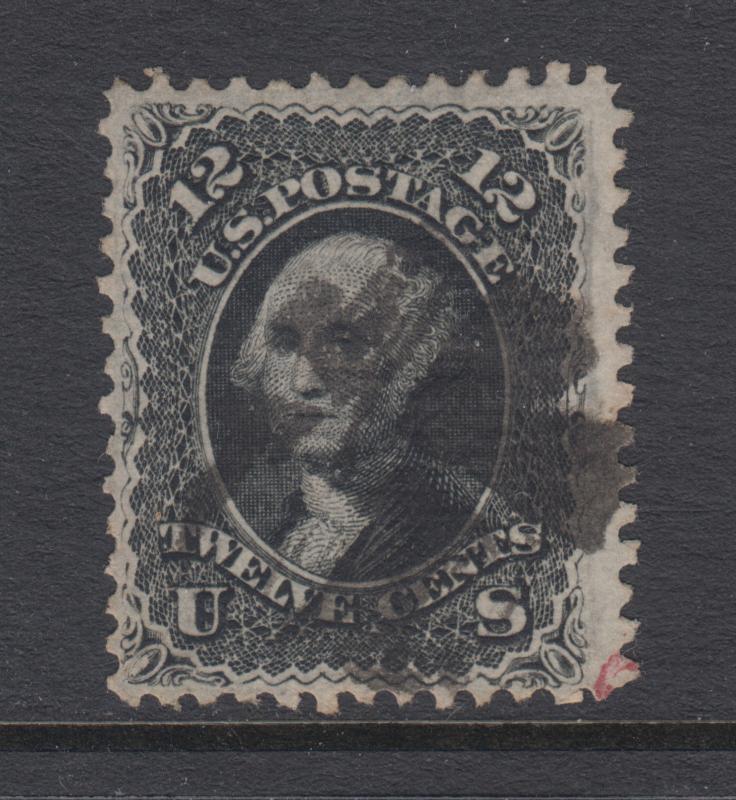 US Sc 90 used 1868 12c Washington E Grill, Crossroads Fancy Cancel, Scarce