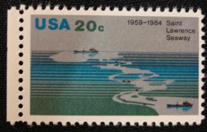 US #2091 MNH Single w/selvage St Lawrence Seaway SCV $.40 L3