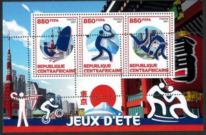 A7402 - CENTRAL AFRICAN - MISPERF ERROR Stamp Sheet - 2021 - Sport TENNIS JUDO-