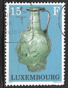 Luxembourg 511: 15f Glass carafe in shape of head (4th century A.D.), used, F-VF