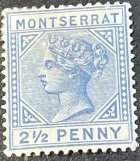 MONTSERRAT # 8-MINT/HINGED**SMALL THIN**---ULTRA---SINGLE---1885