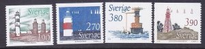 Sweden 1719-22 MNH 1999 Various Lighthouses Full Set of 4