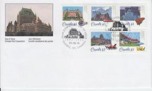 1993 Canada CP Hotels & Resorts (Scott 1467-71) FDC