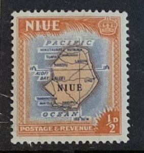 NIUE 1950 HALFPENNY SG113 LIGHTLY MOUNTED MINT