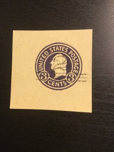 US SC# U449 Surcharge Washington  Cut Square Unused