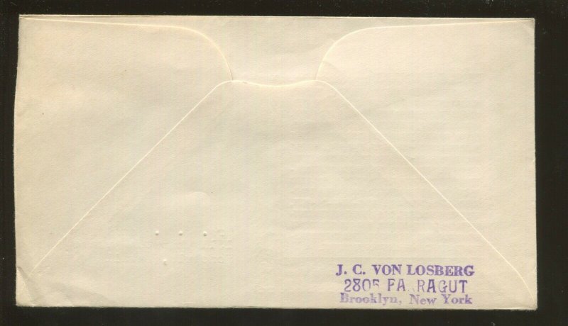 1936 USS CHAUMONT USS DUNLAP Launched Hawaii US Navy Postal Cover