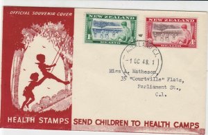 new zealand 1948 stamps cover ref 19916