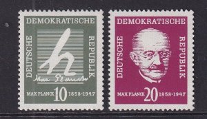 German Democratic Republic DDR #383-384  MNH 1958  Planck