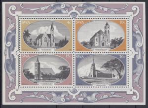 XG-AC038 S. WEST AFRICA IND - Architecture, 1978 Churches MNH Sheet