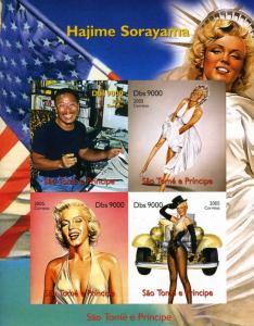 St.Thomas & Principe 2005 Marilyn Monroe by Hajime Soroyama Shlt (4) IMPERF.MNH