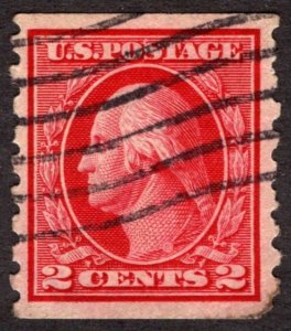 1912, US 2c, Washington, Used, Sc 413