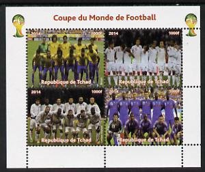 Chad 2014 FOOTBALL World Cup Brazil Sheet Perforated Mint (NH) #2