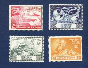 NORTHERN RHODESIA - 50-53 - VF very light hinged - UPU - 1949