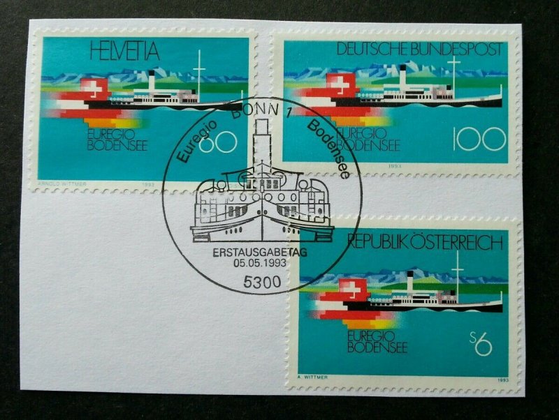 Germany Austria Switzerland Joint Issue Ship 1993 Transport Vehicle (stamp) USED