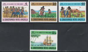 St. Kitts-Nevis 1973 Visit of Prince Charles Overprint Scott # 266 - 269 MNH