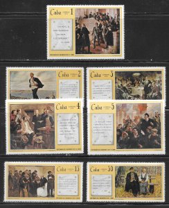 Cuba 1516-1523 100th Lenin set MNH Scott c.v. $20.25