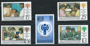 Mauritius 488-92 IYC Child Year set MNH