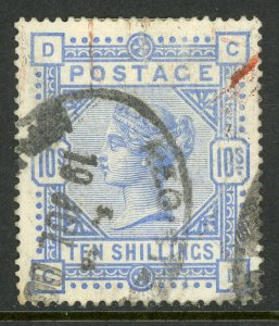 Great Britain 1884 QV 10 Shillings UltraScott #109 VFU G240