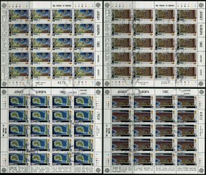 JERSEY #285-288 Europa Channel Island Sheets Stamps Postage Collection 1982