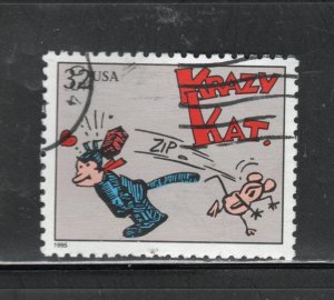 Scott# 3000e  used Krazy Cat single