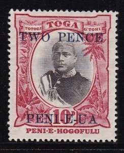 Album Treasures Tonga Scott # 65 2p on 10p George II Mint Hinged