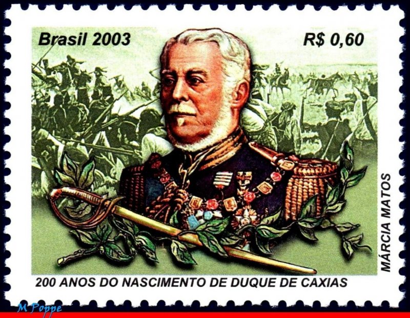 2891 BRAZIL 2003 DUKE OF CAXIAS, ARMY PATRON, MILITARISM MI# 3318 RHM C-2530 MNH