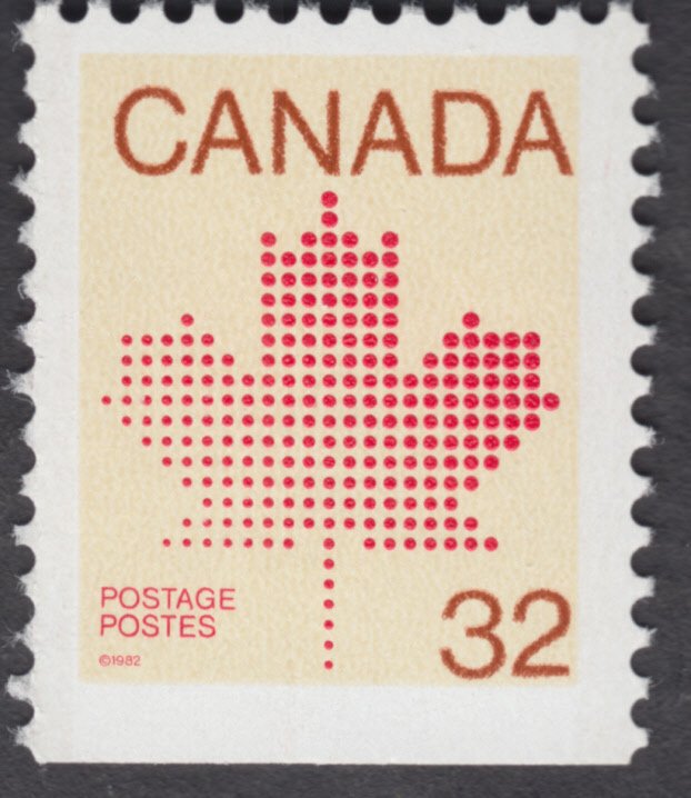 Canada - #924bs Maple Leaf Booklet Stamp w/ Straight Edge Perf. 12 x 12.5 - MNH