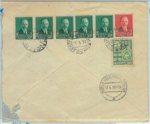 68592 - LITHUANIA - POSTAL HISTORY - STATIONERY COVER to PALESTINE  - 1935