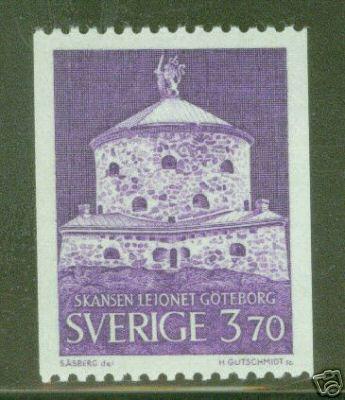 SWEDEN Lion Fortress Gothenburg stamp Scott 720 MNH**