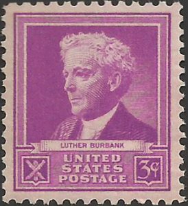 # 876 MINT NEVER HINGED LUTHER BURBANK SCIENTIST