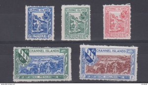 Guernsey Herm Neolithic Man 1957 set 5 - unmounted mint NHM