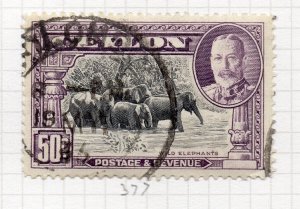 Ceylon 1935 GV Early Issue Fine Used 50c. NW-206745