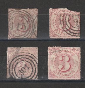 Thurn and Taxis  from an old album page, useful lot (~0126k)