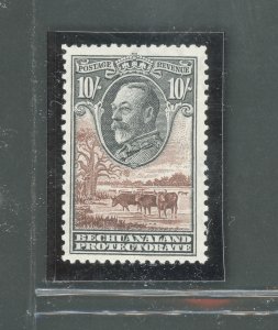 1932 Bechuanaland Protectorate, Stanley Gibbons #110, 10 Scellini black and brow