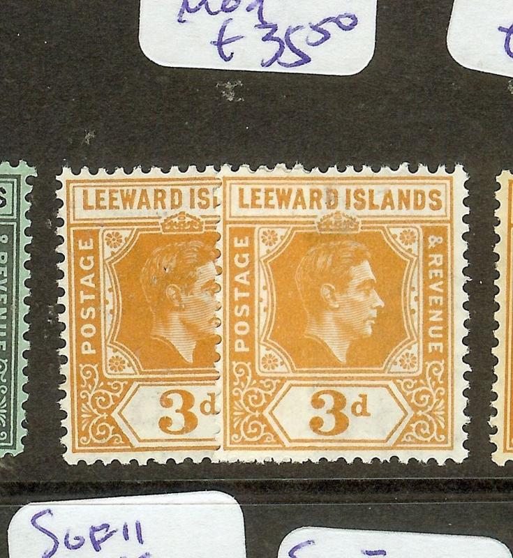 LEEWARD ISLANDS   (P1603B) KGVI  3D  SG107-107A MOG