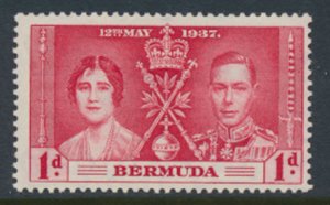 Bermuda  SG 107 SC# 115 MLH Coronation 1937 see details and scans