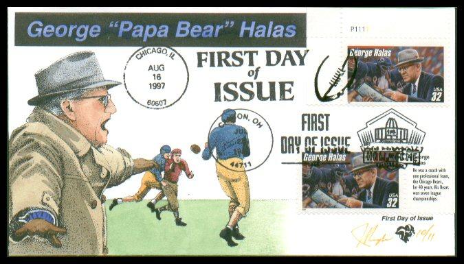 #3146//50 George Halas Pugh FDC