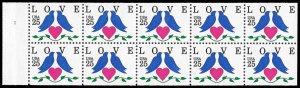 PCBstamps  US #2441a Bk Pane $2.50(10x25c)Love Birds, MNH, (8)