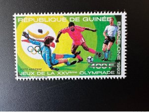 1991 Guinea Mi. 1337 Overloaded Olympic Games Barcelona 1992 Football Soccer-