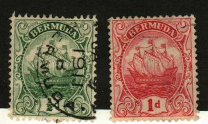 Bermuda #41 used, 42 MNG Ships