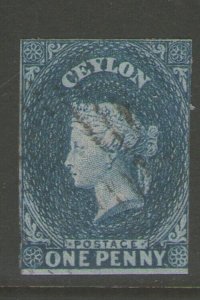 Ceylon 1857 QV Sc 1 FU