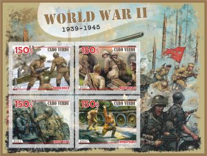 Stamps World War II 1+1 sheets perforated MNH** 2017 year