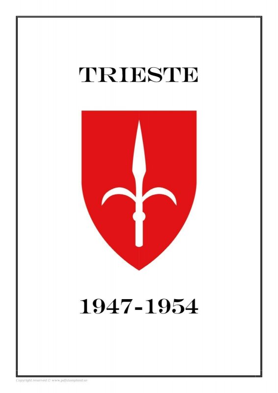 Trieste Trst Triest 1947 - 1954 (Zone A and B) PDF (DIGITAL) STAMP ALBUM PAGES